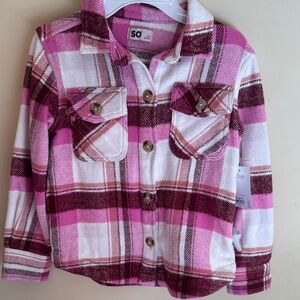 SO Pink and White Plaid Jacket